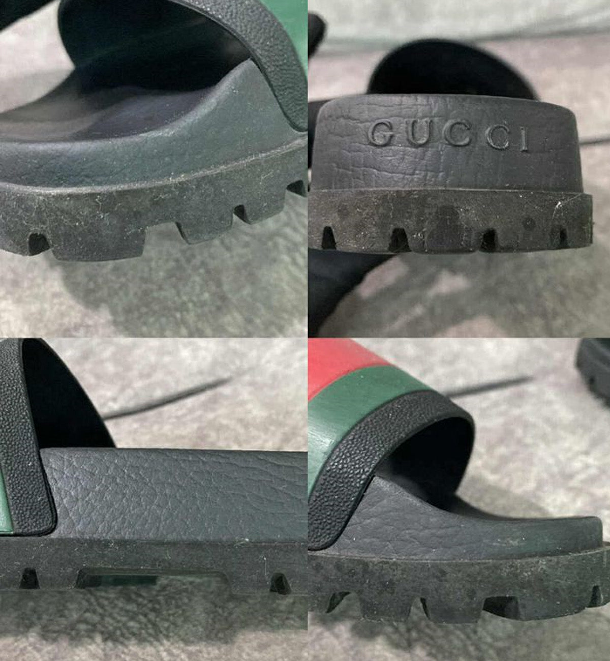 [Pre-Used] Gucci Slides Black Web with Platform
