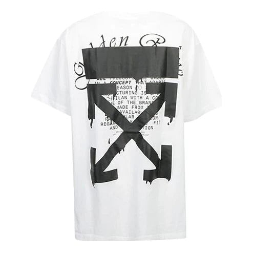 Off-White SS20 Dripping Arrows Logo Loose Tee (White)