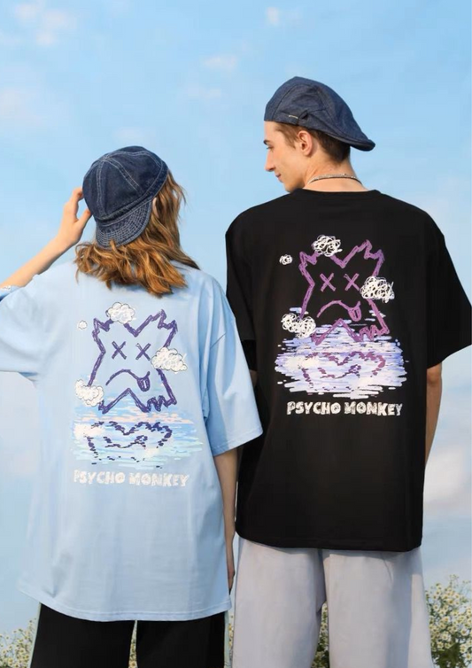 PCMY Purple Sea Oversized T-Shirt (Blue)