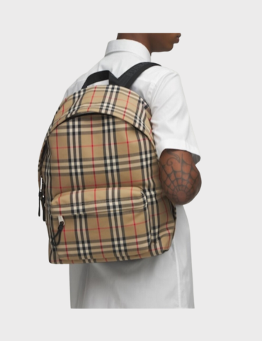 Burberry top check backpack