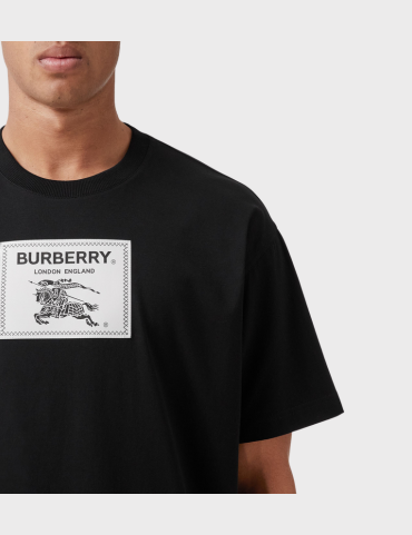 Burberry Equestrian Knight Device T-Shirt - Black