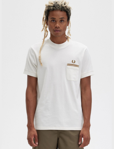 Fred Perry Loopback Jersey Pocket T-shirt 2023 (White)