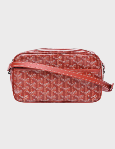 Goyard Cap Vert Crossbody (Goyardine Red)