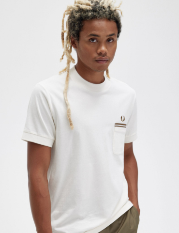 Fred Perry Loopback Jersey Pocket T-shirt 2023 (White)