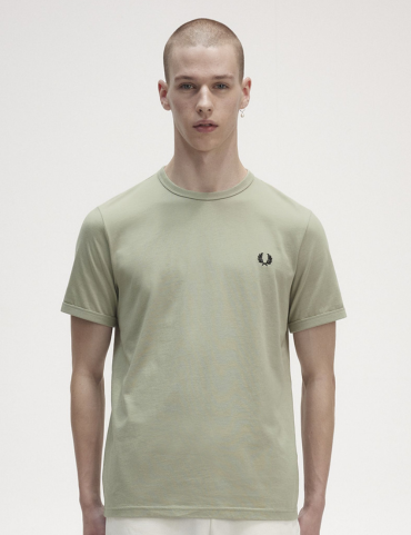 Fred Perry Seagrass T-shirt with small logo 2023 (Seagrass)