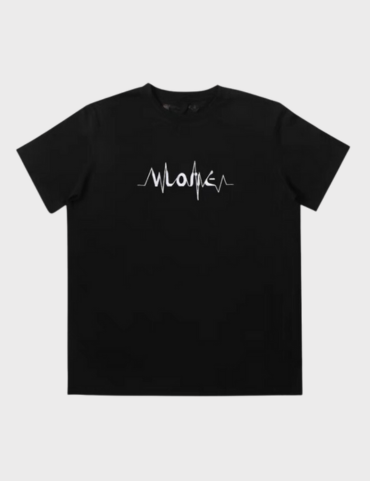Vlone With Heartbeat Logo T-shirt SS23 (Black)