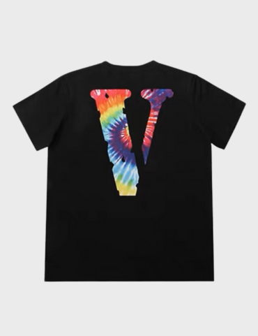 Vlone Staple Rainbow Colour Logo T-shirt SS23 (Black)