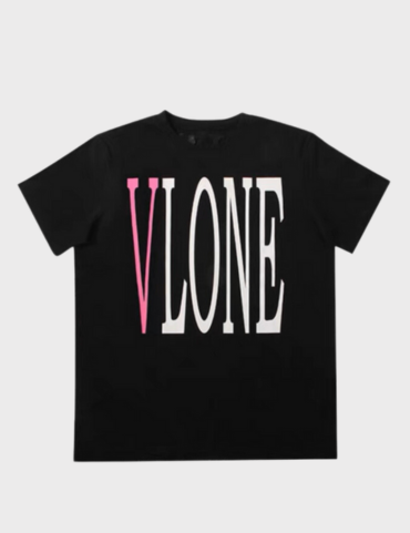 Vlone Staple Pink Logo T-shirt SS23 (Black)