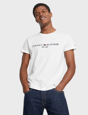 Tommy Hilfiger Organic Cotton Logo T-shirt SS23 (White)