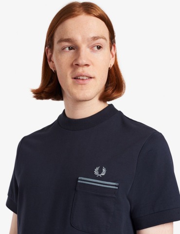 Fred Perry Loopback Jersey Pocket T-shirt 2023 (Shaded Navy)