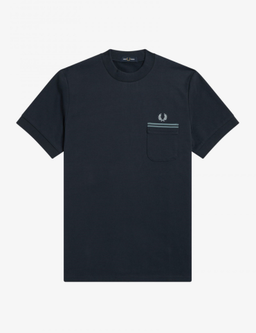 Fred Perry Loopback Jersey Pocket T-shirt 2023 (Shaded Navy)