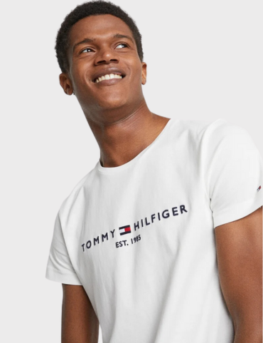 Tommy Hilfiger Organic Cotton Logo T-shirt SS23 (White)