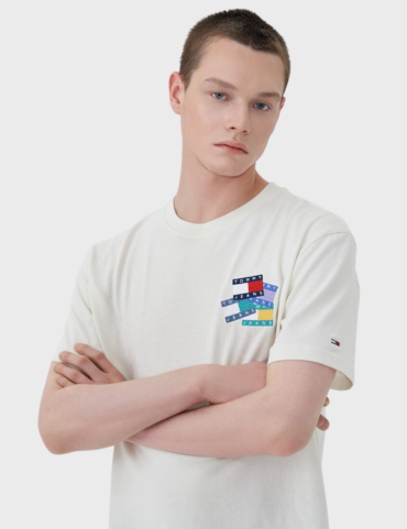 Tommy Hilfiger Jeans Flag Badge T-shirt SS23 (White)