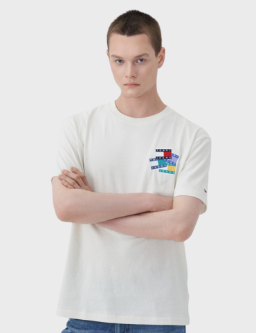 Tommy Hilfiger Jeans Flag Badge T-shirt SS23 (White)