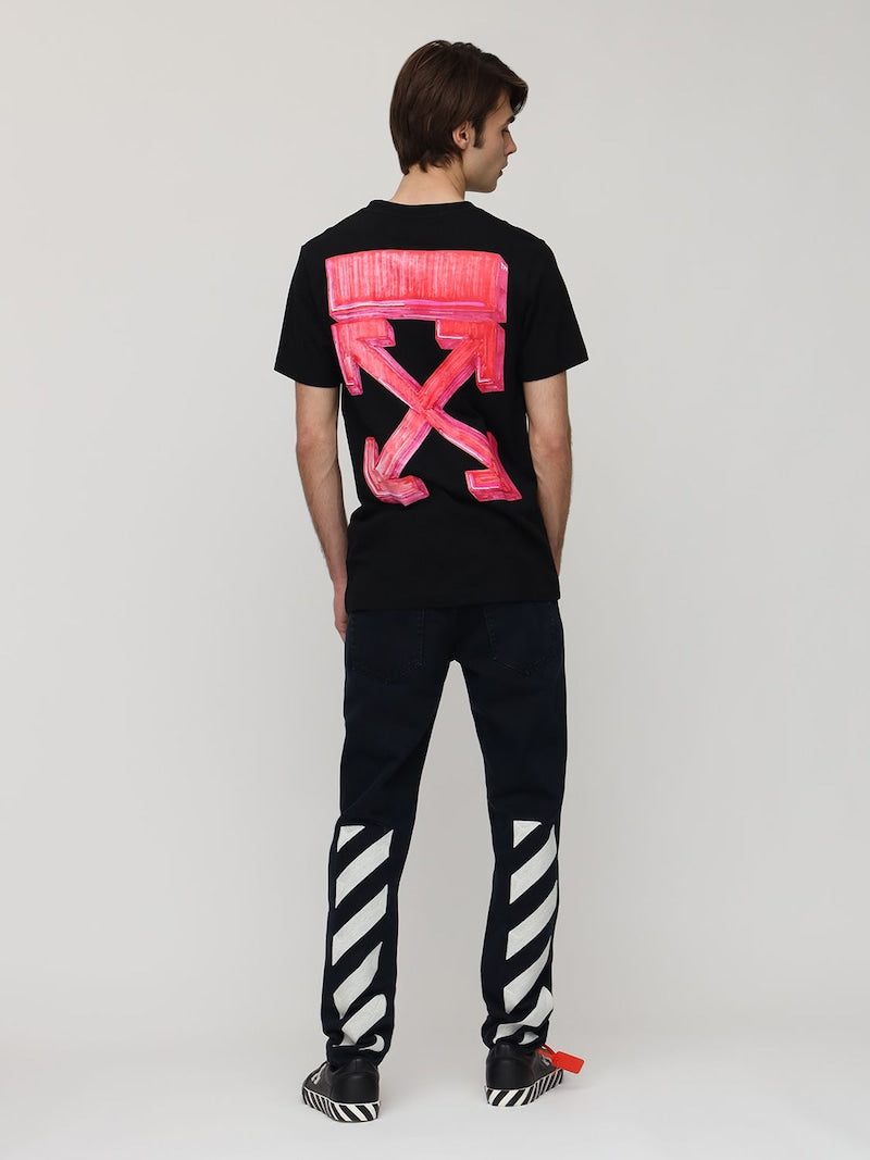 Off-White Marker Arrow Slim SS Tee Black Red - Shop Streetwear, Sneakers, Slippers and Gifts online | Malaysia - The Factory KL