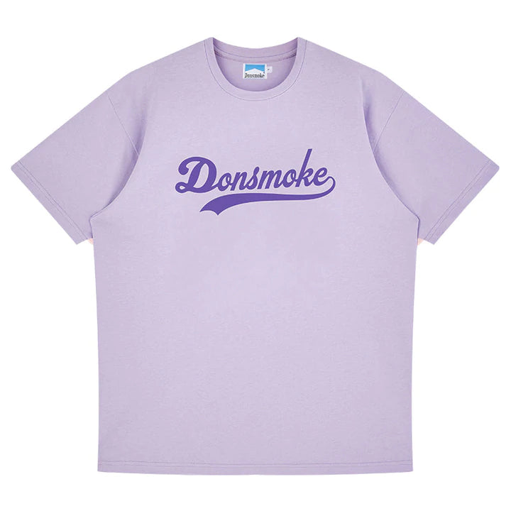 DONSMOKE Cursive Varsity Logo T-shirt ( Purple )