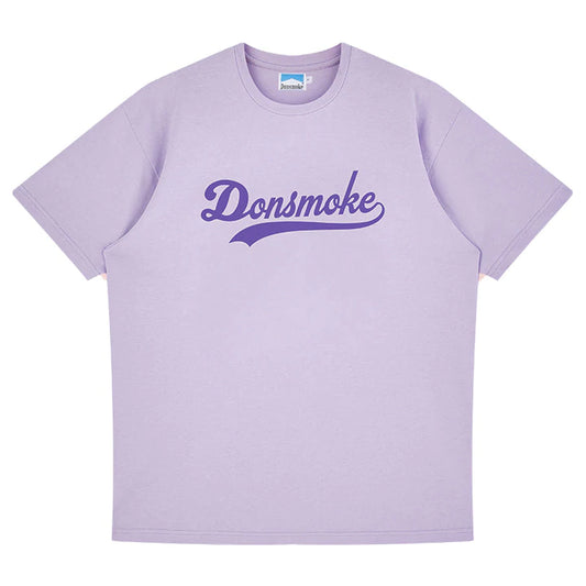 DONSMOKE Cursive Varsity Logo T-shirt (Purple)