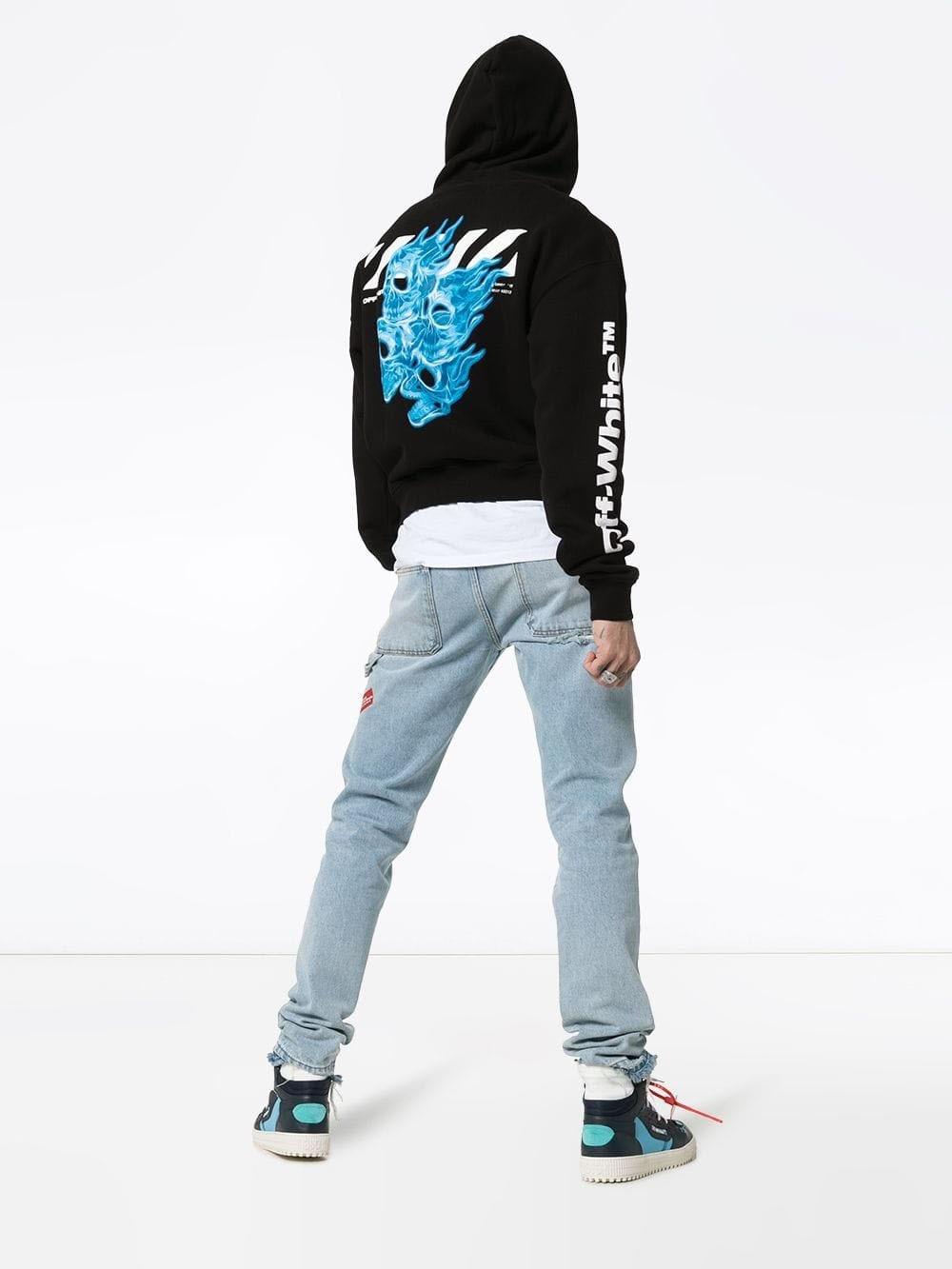 Off-White Blue Flaming Diag Skull Hoodie Black - Shop Streetwear, Sneakers, Slippers and Gifts online | Malaysia - The Factory KL