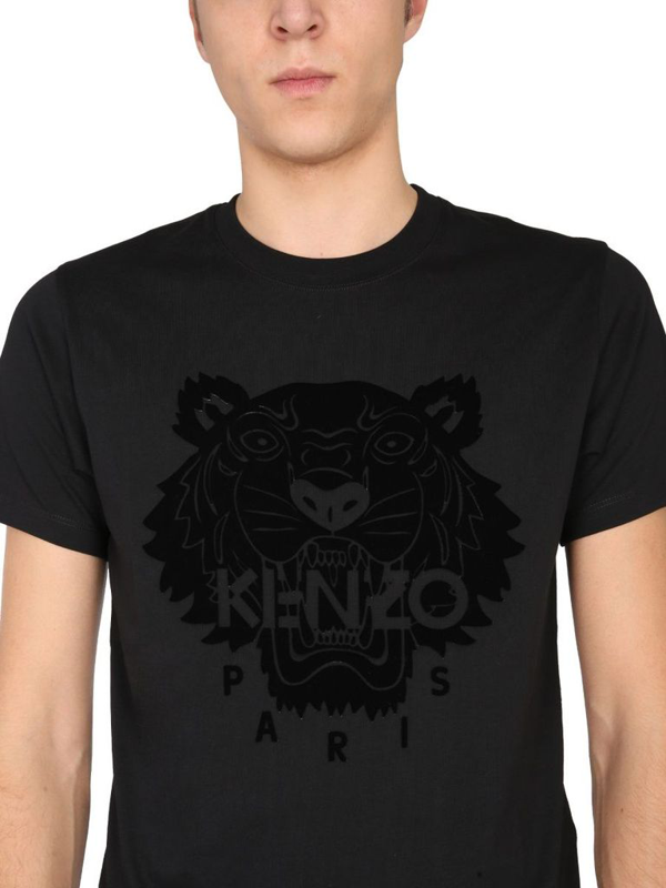 Kenzo Flock Black Tiger Logo T-Shirt - Shop Streetwear, Sneakers, Slippers and Gifts online | Malaysia - The Factory KL