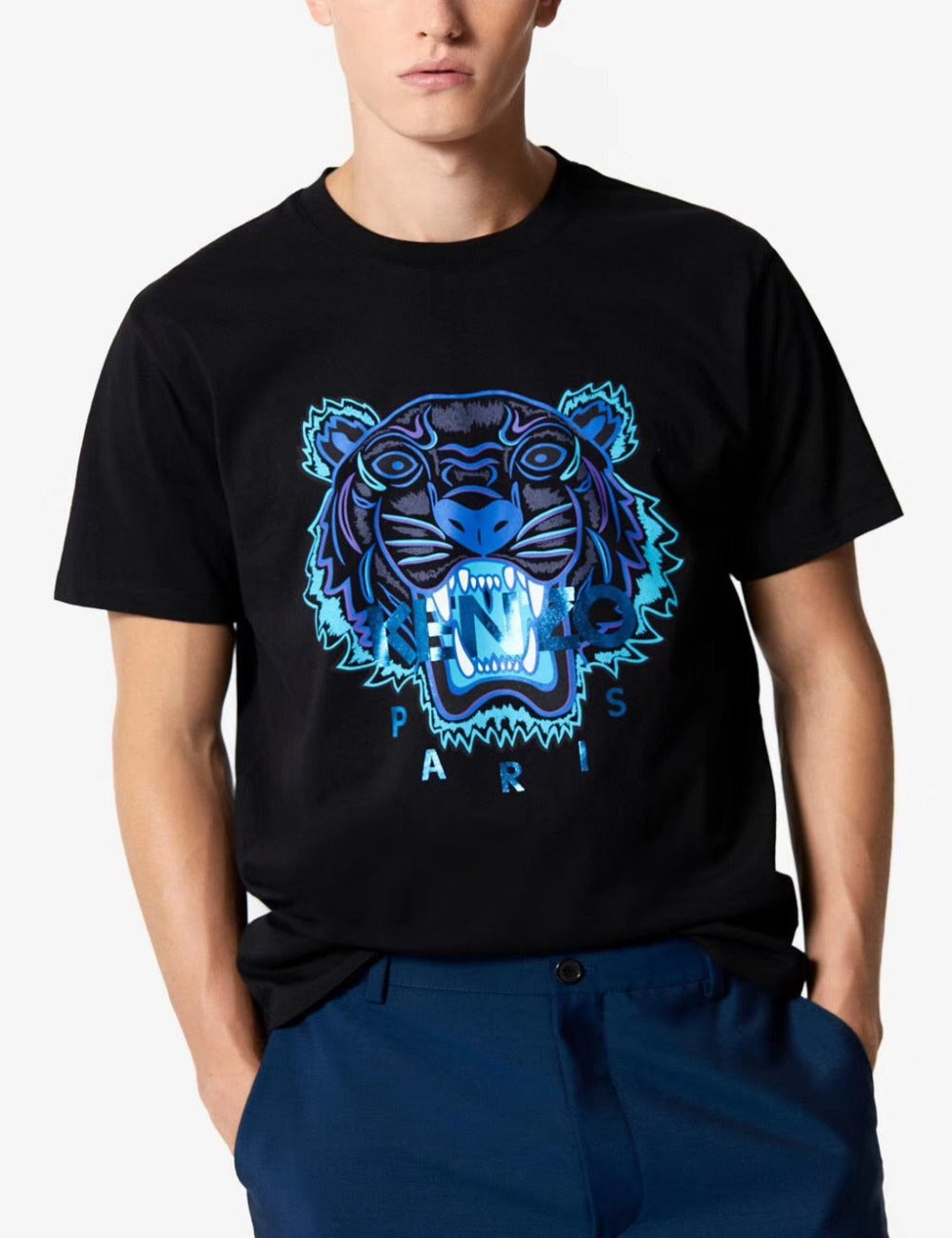 Kenzo Blue Tiger Logo T-Shirt - Shop Streetwear, Sneakers, Slippers and Gifts online | Malaysia - The Factory KL