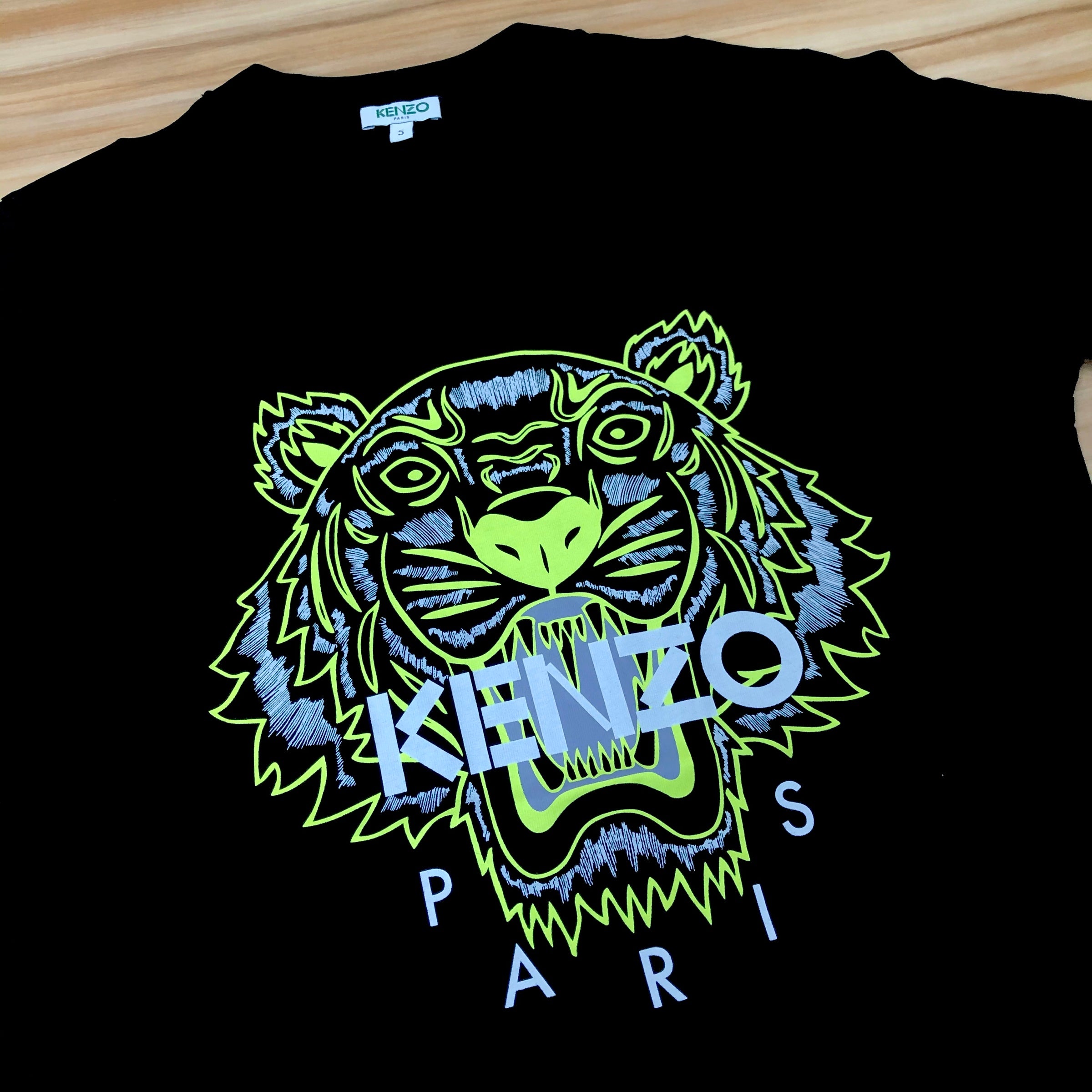 Kenzo black and yellow t deals shirt