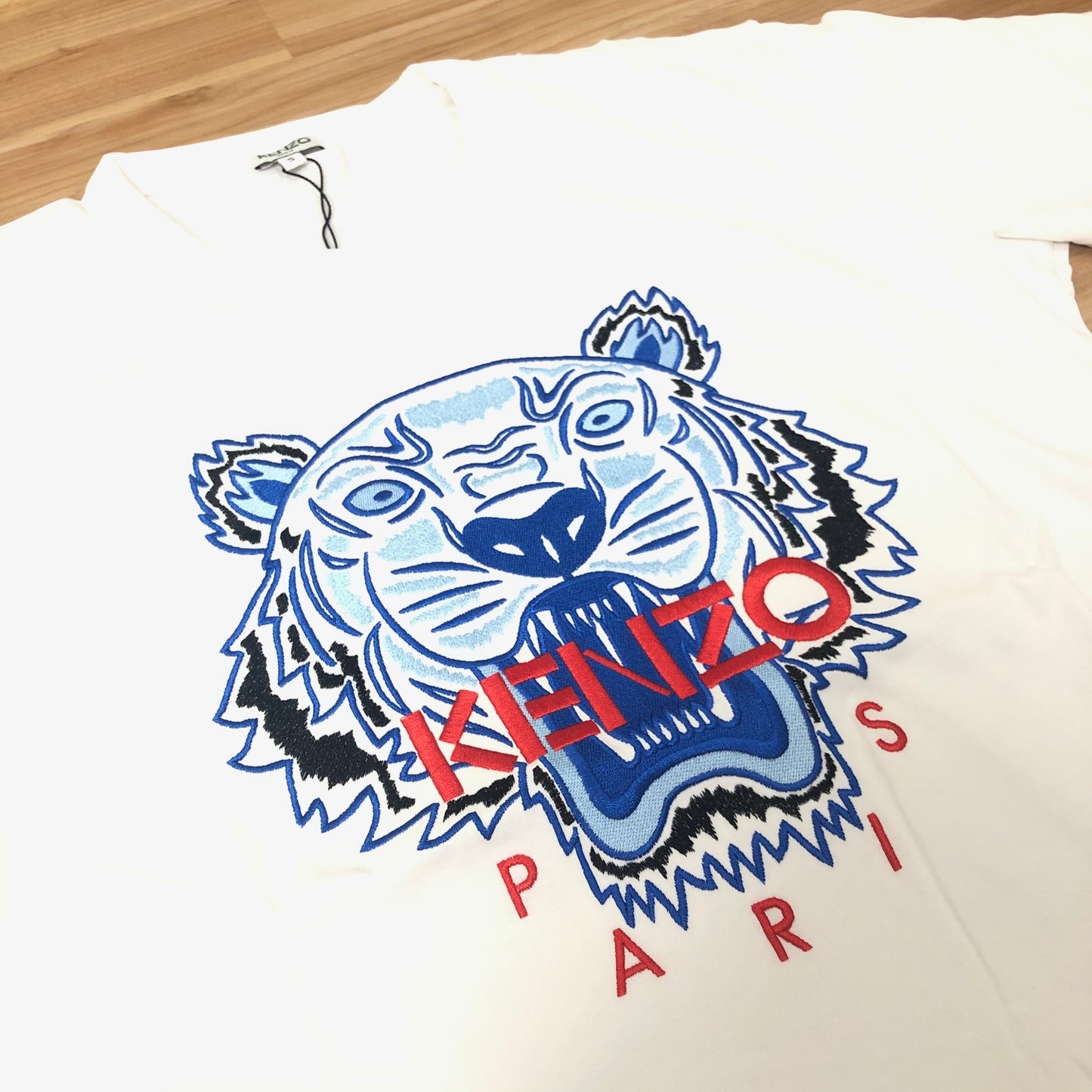 Kenzo Red Blue Tiger Embroidered T-Shirt - Shop Streetwear, Sneakers, Slippers and Gifts online | Malaysia - The Factory KL