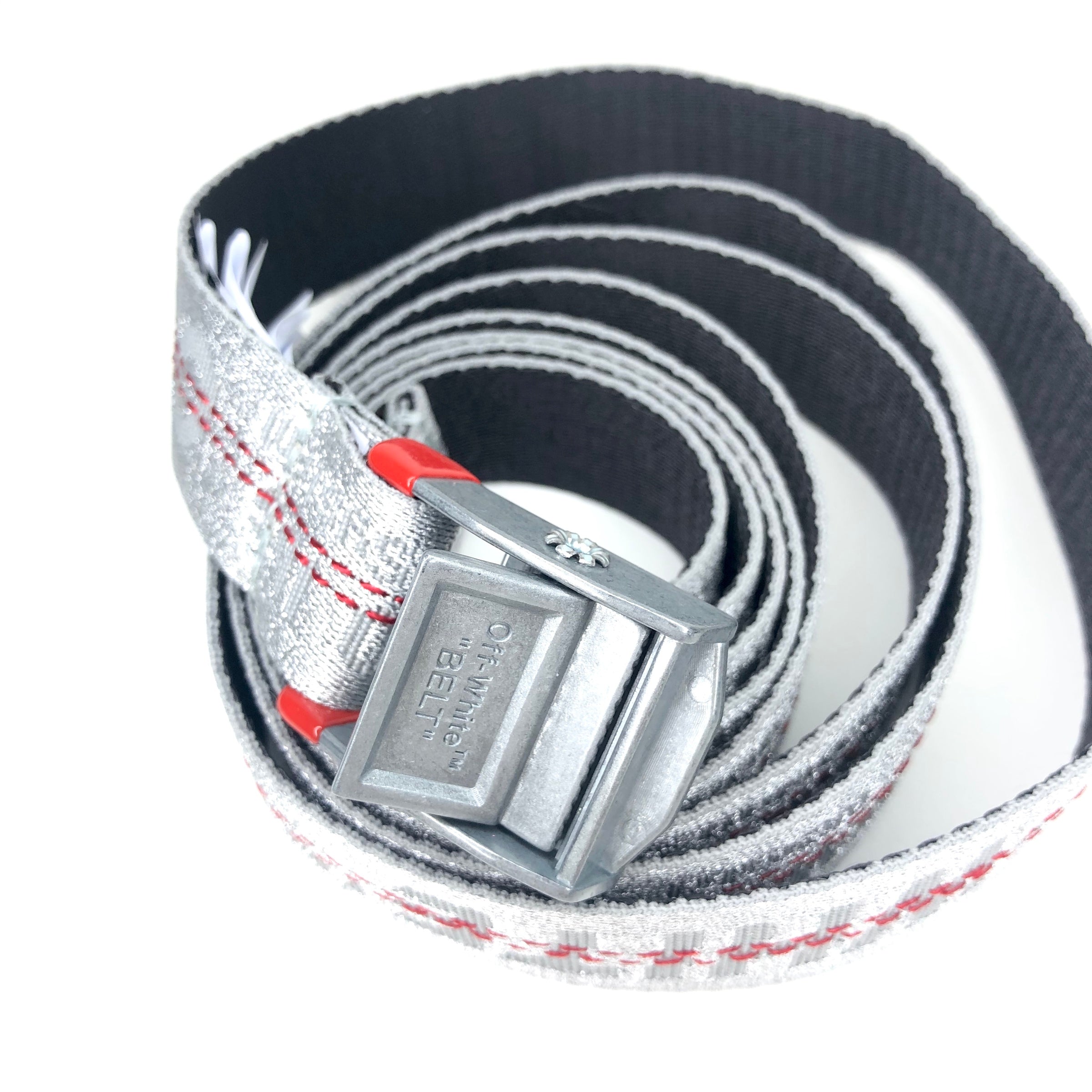 Off-White Belt Industrial Silver/Black - AUTHENTIC 海外 即決-