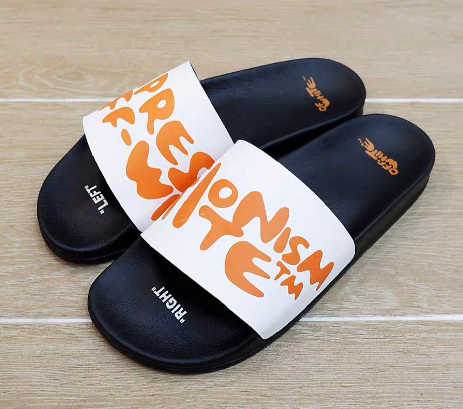 OFF-WHITE Impressionism Slider Sandals White/orange - Shop Streetwear, Sneakers, Slippers and Gifts online | Malaysia - The Factory KL