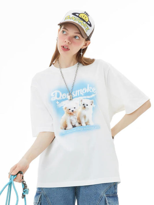 DONSMOKE Dog Logo T-shirt ( White )