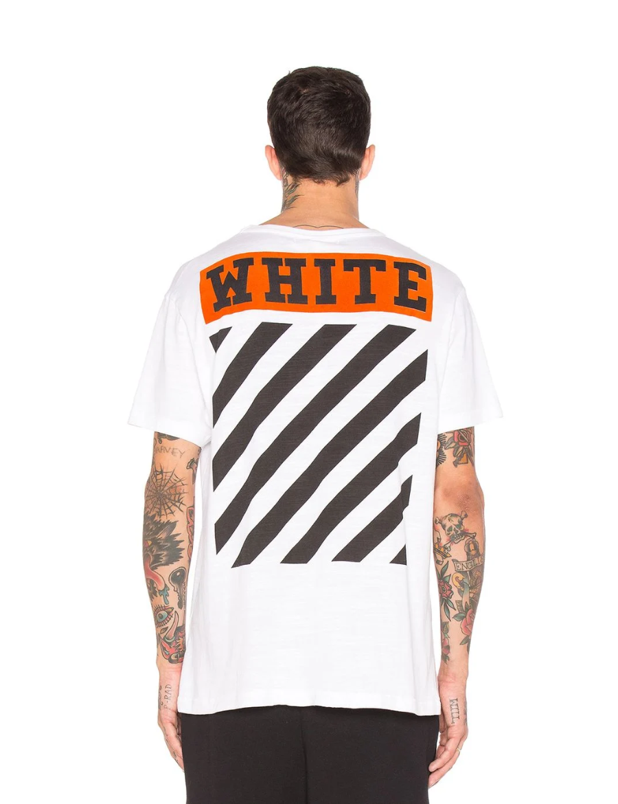 Off White Orange Box White Logo SS18 T Shirt (White)