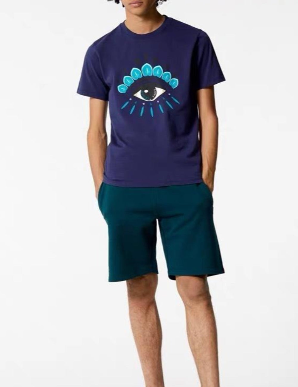 Kenzo Green Eye Logo Navy T-Shirt - Shop Streetwear, Sneakers, Slippers and Gifts online | Malaysia - The Factory KL
