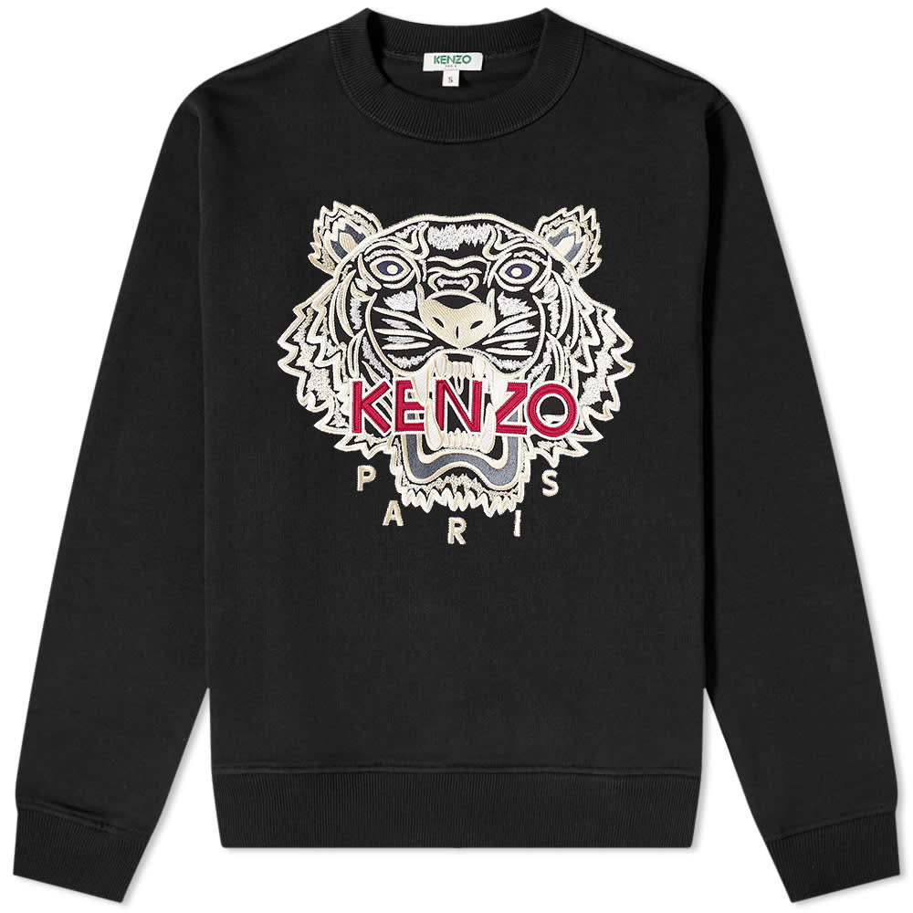 Kenzo Black Embroidered Tiger Varsity Sweatshirt - Shop Streetwear, Sneakers, Slippers and Gifts online | Malaysia - The Factory KL