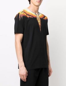 MARCELO BURLON COUNTY OF MILAN - Orange White Wings T-shirt (Black)