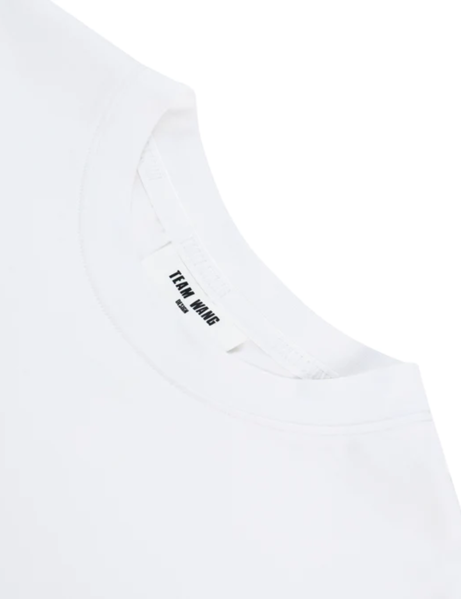 Team Wang Pink Gradient Sleeve Design White T-Shirt
