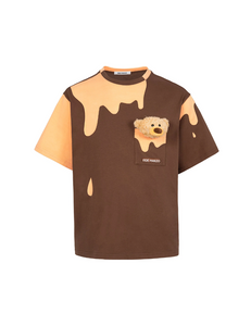 13 DE MARZO MELTED CHOCOLATE BEAR TEE BROWN