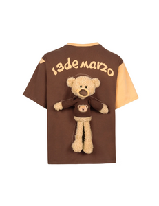 13 DE MARZO MELTED CHOCOLATE BEAR TEE BROWN