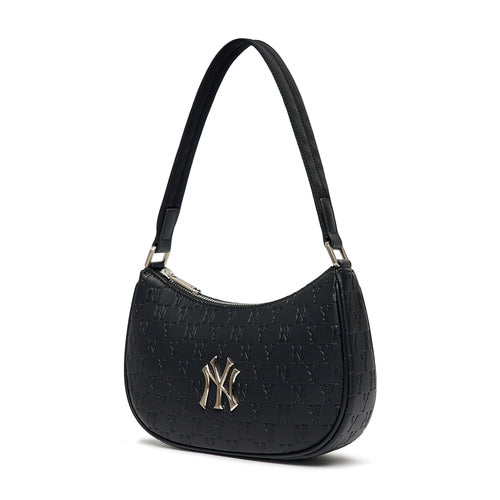 MLB Monogram Embo Hobo New York Yankees Bag (Black)