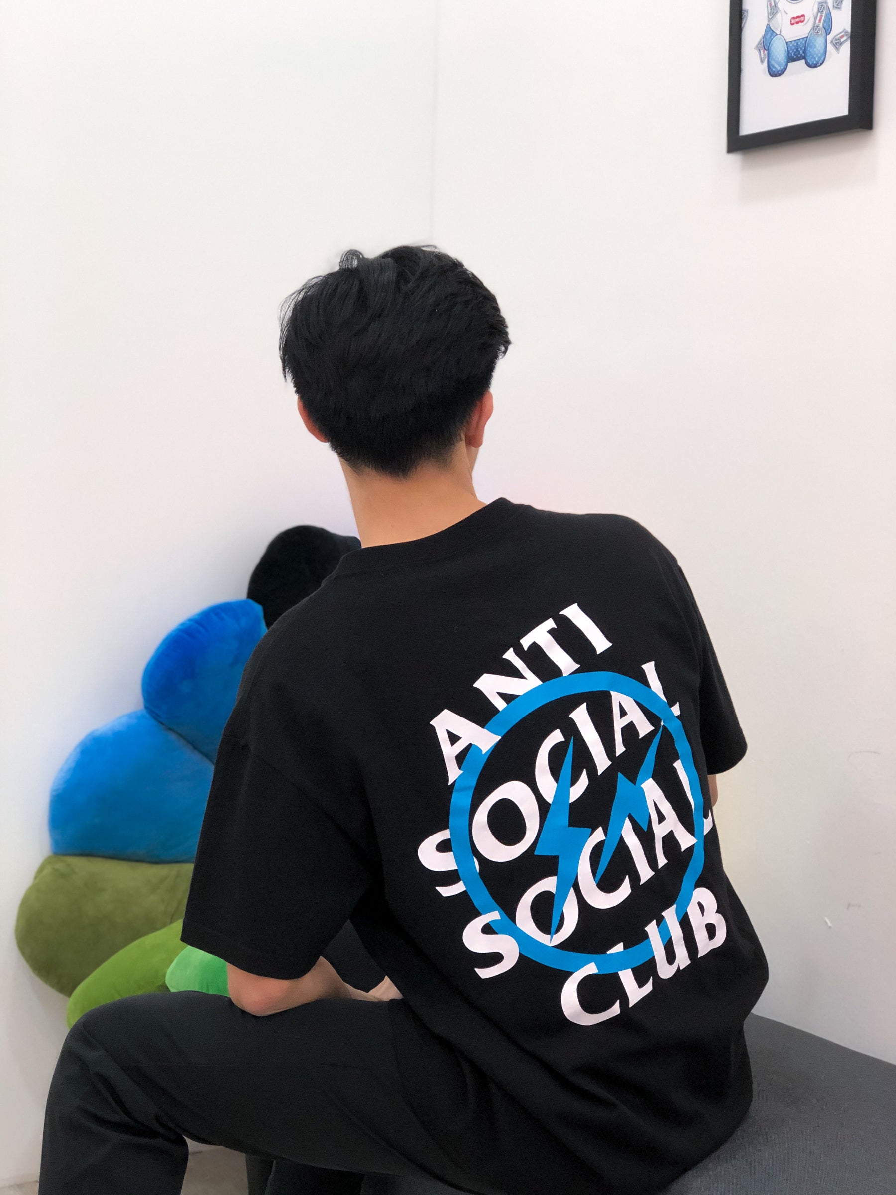 Anti Social Social Club x Fragment with Blue Logo T-Shirt – The