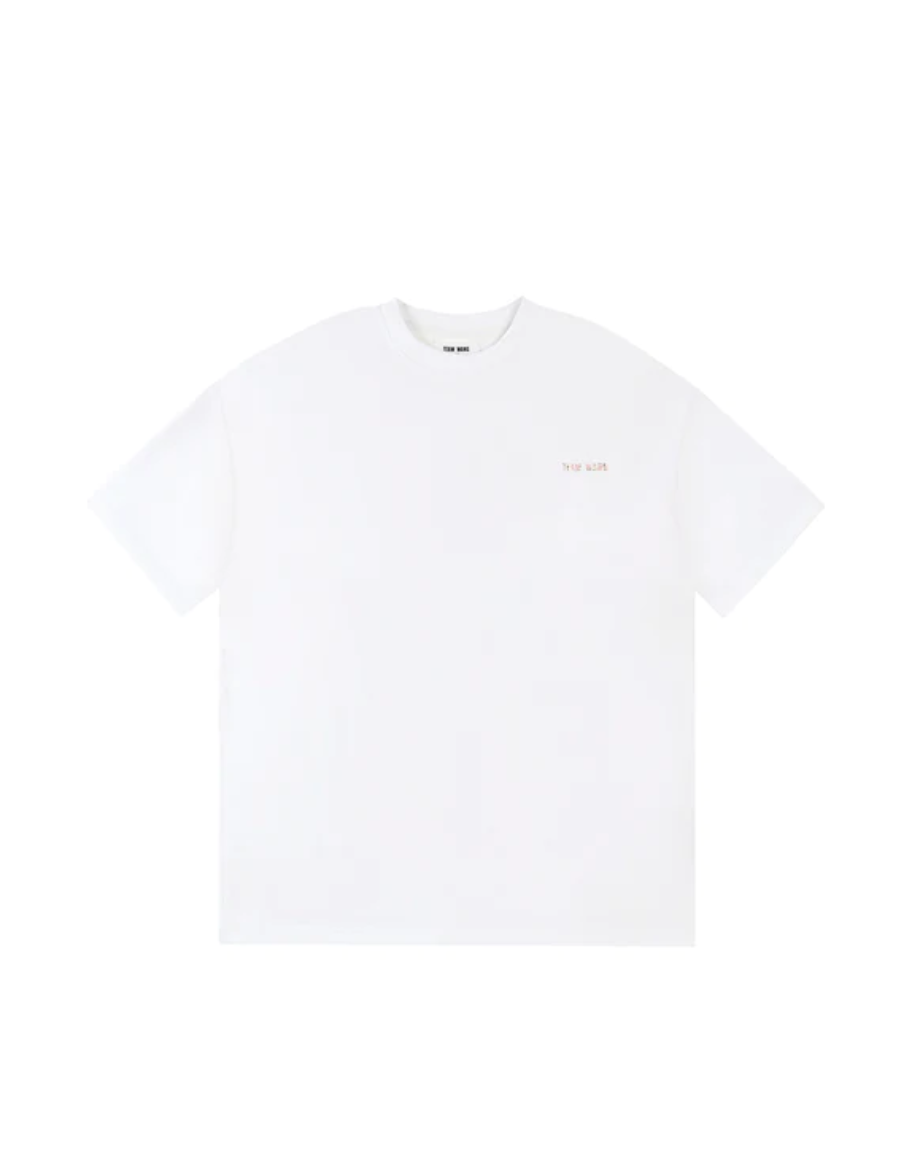 Team Wang Peony Logo Printing Design White T-Shirt