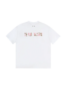 Team Wang Peony Logo Printing Design White T-Shirt