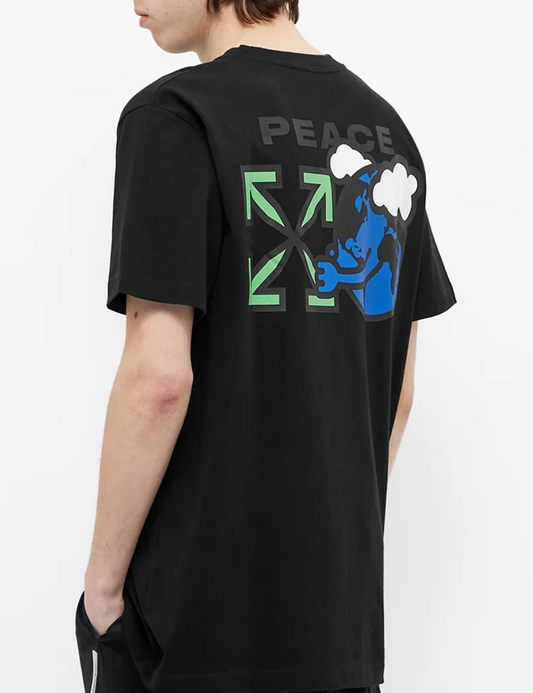 Off-White Peace Worldwide Slim T-shirt (Black)