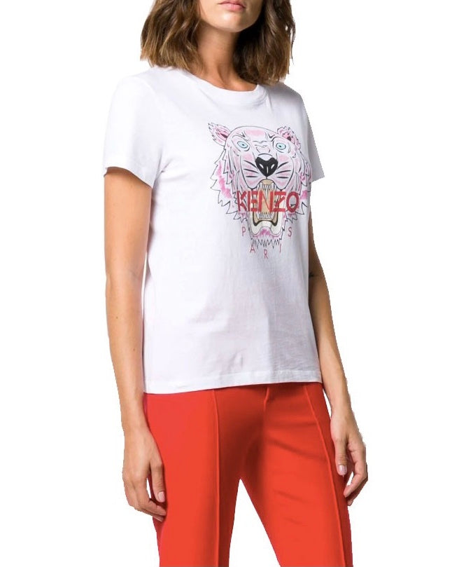Kenzo Female Pink Tiger White T-Shirt - Shop Streetwear, Sneakers, Slippers and Gifts online | Malaysia - The Factory KL