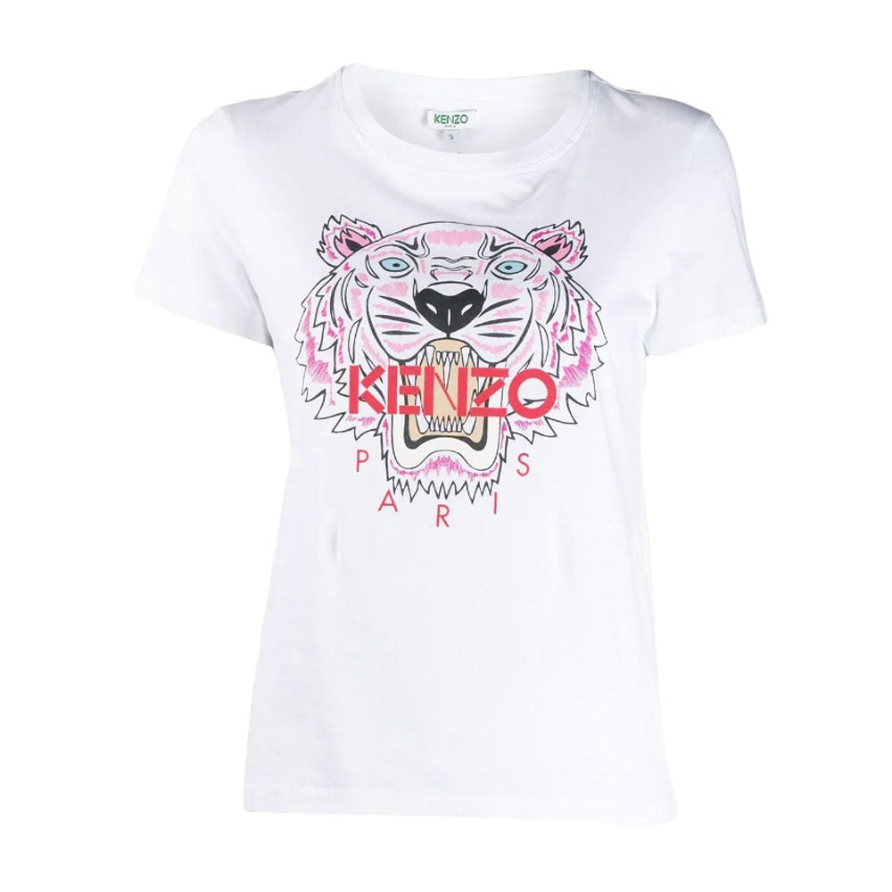 Kenzo Female Pink Tiger White T-Shirt - Shop Streetwear, Sneakers, Slippers and Gifts online | Malaysia - The Factory KL