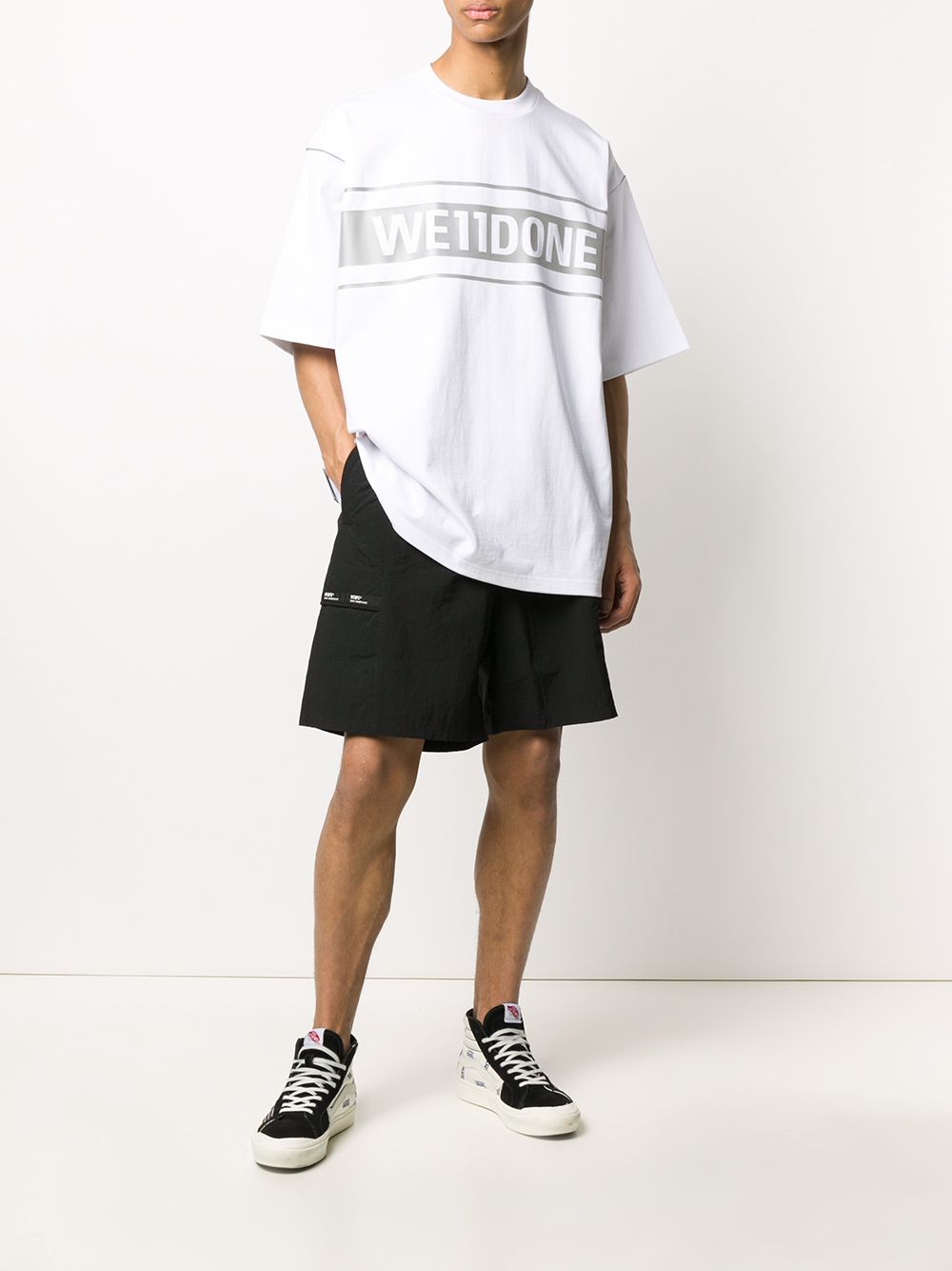 WE11DONE White Reflective Logo T-Shirt - Shop Streetwear, Sneakers, Slippers and Gifts online | Malaysia - The Factory KL