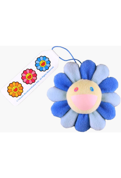 Takashi Murakami Flower Plush Pin (Blue/Light Blue)