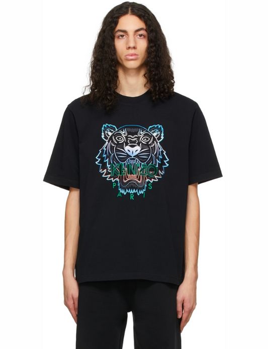 Kenzo Gradient Embroidered Tiger Capsule Oversize T-Shirt (Black)
