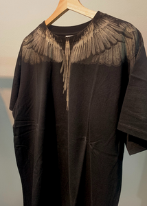 MARCELO BURLON COUNTY OF MILAN - Light Grey Wings T-shirt (Black)