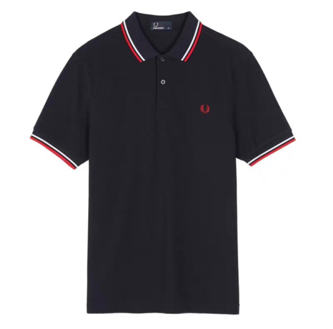 Fred Perry Navy Blue Double Stripe Polo Shirt - Shop Streetwear, Sneakers, Slippers and Gifts online | Malaysia - The Factory KL