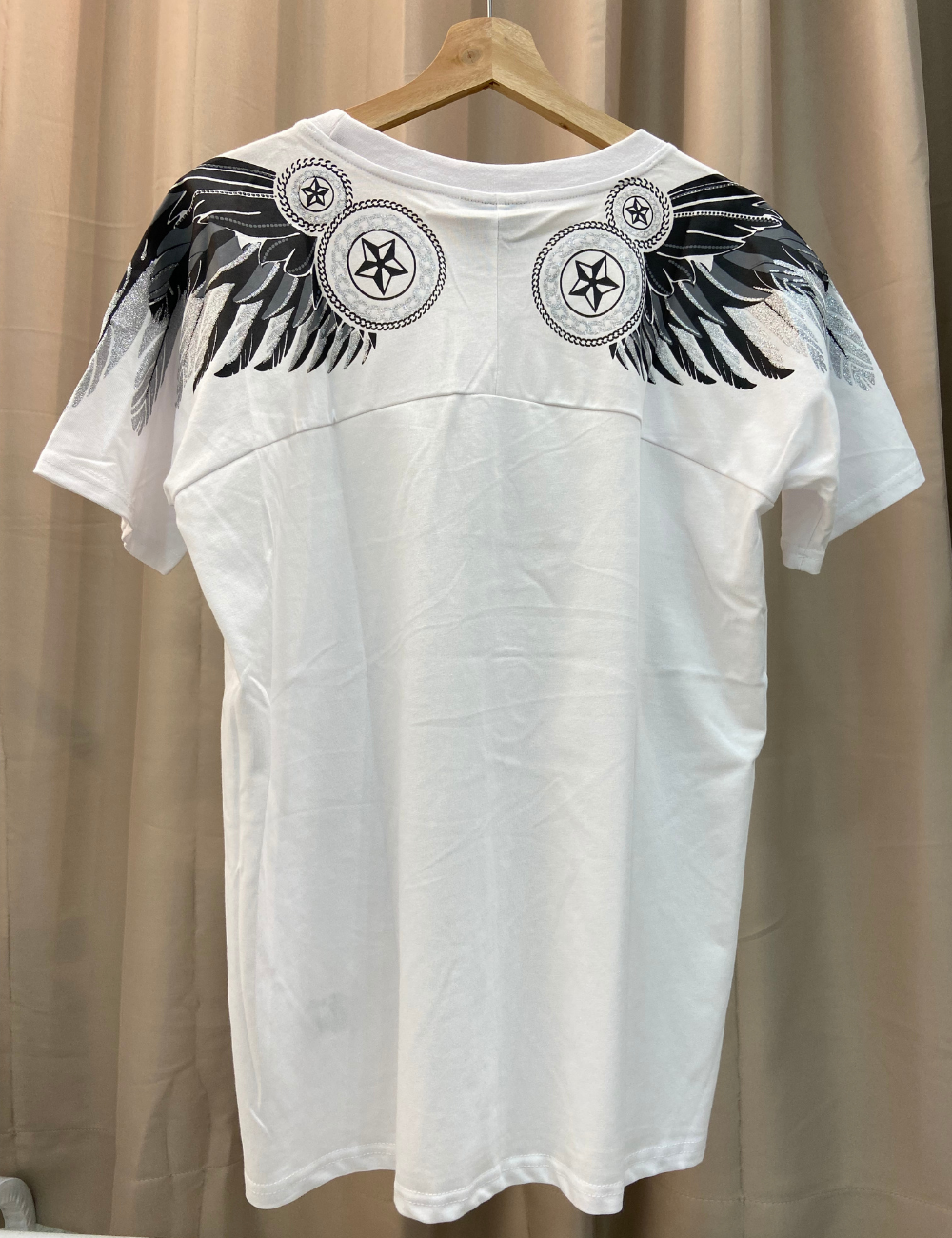 Boy London Grey Gold Eagle Feather Wings Tee (White)