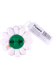 Takashi Murakami Flower Plush Pin (White)